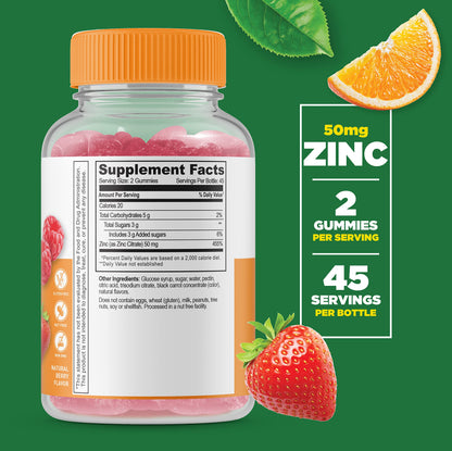 Gominolas masticables Lifeable Biotina y Zinc sin gluten