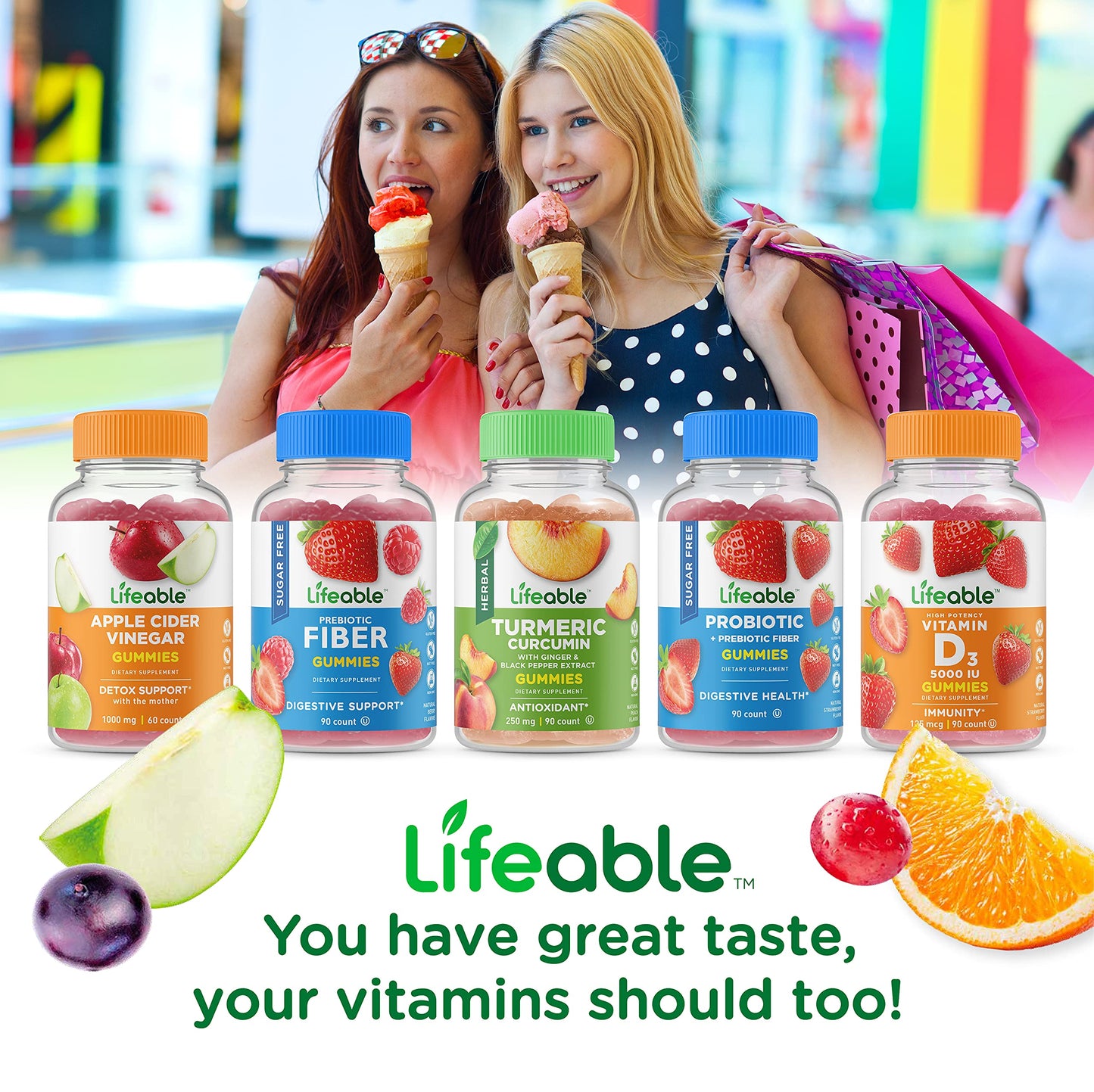 Lifeable gominolas para salud digestiva y capilar en paquete