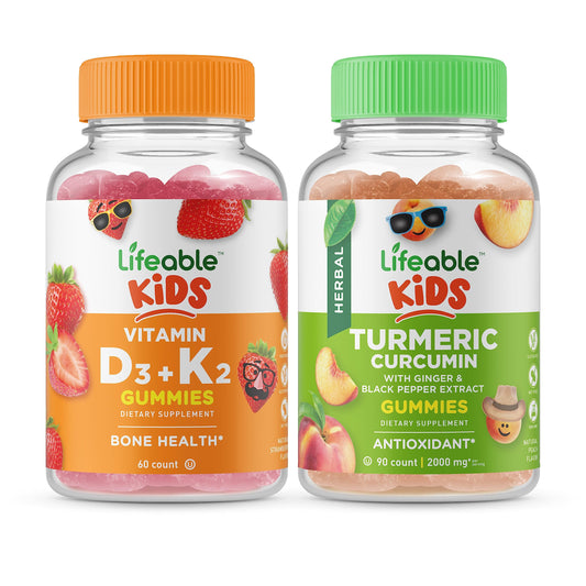 Lifeable gominolas vitamina d3 k2 cúrcuma para niños