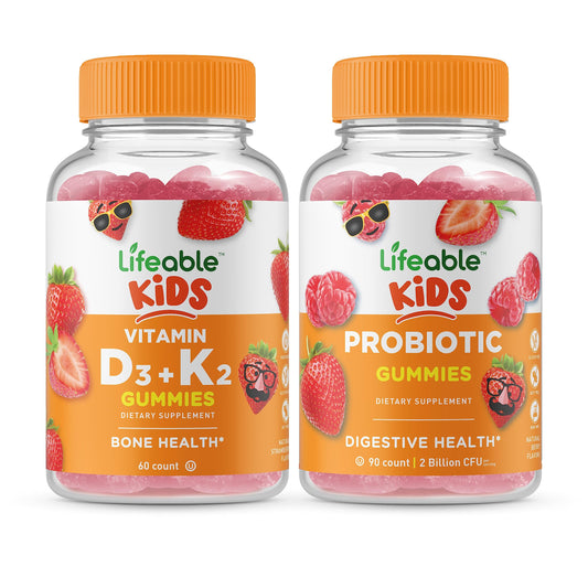 Lifeable gominolas vitamina d3 k2 probiótico para niños
