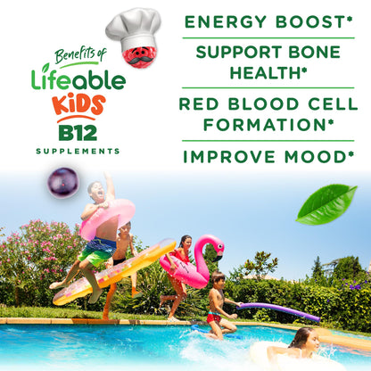 Lifeable gomitas vitamina b12 buen sabor frambuesa veganas