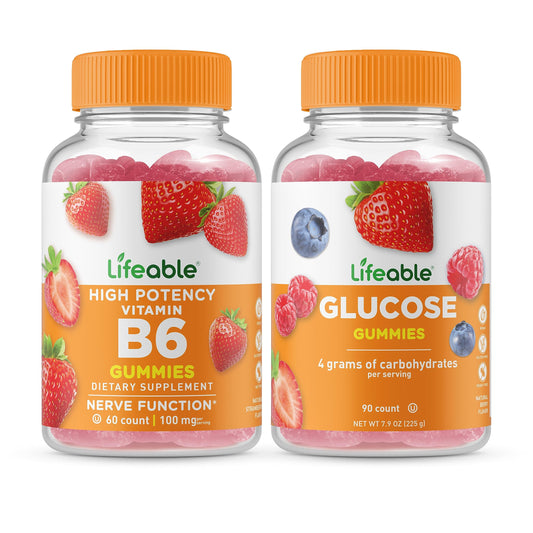 Lifeable gomitas vitaminas B6 y glucosa veganas