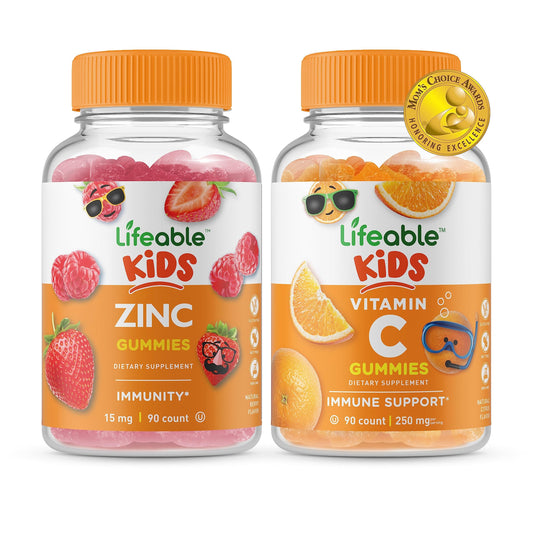 Frasco Lifeable Zinc Kids con gomitas masticables para niños
