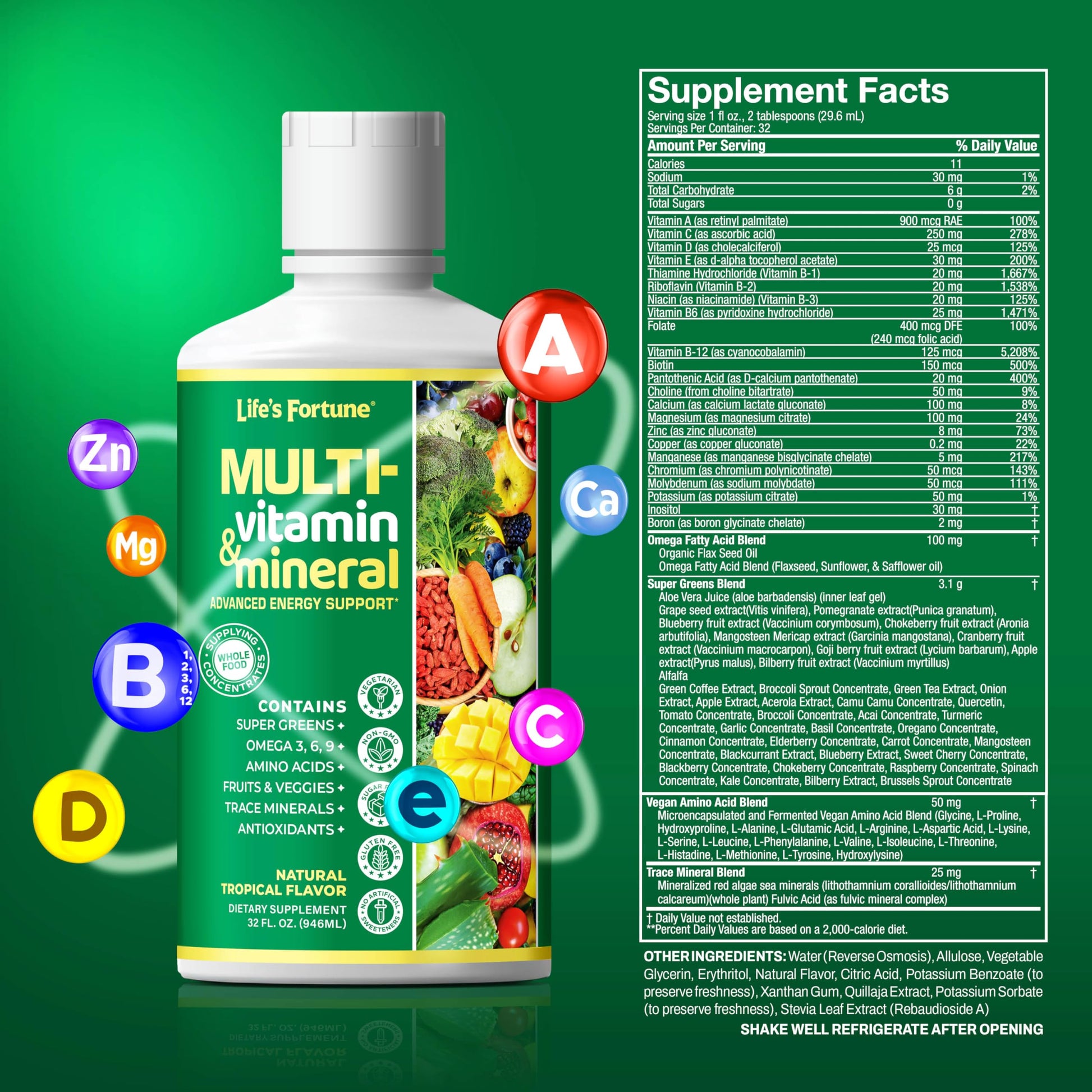 Life's Fortune Multivitamínico Líquido en envase original