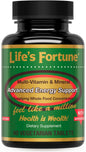 Life's Fortune multivitaminico caja y frasco color dorado