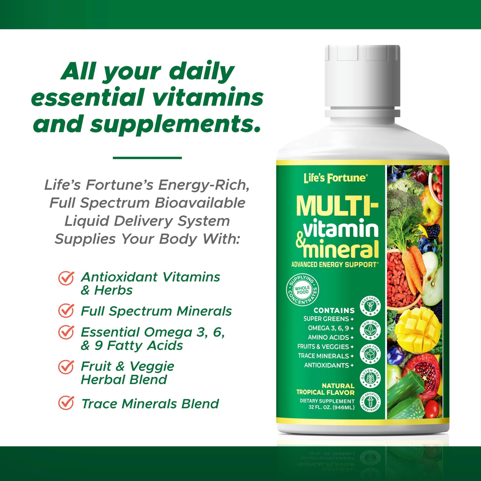 Life's Fortune Multivitamínico Líquido para salud óptima