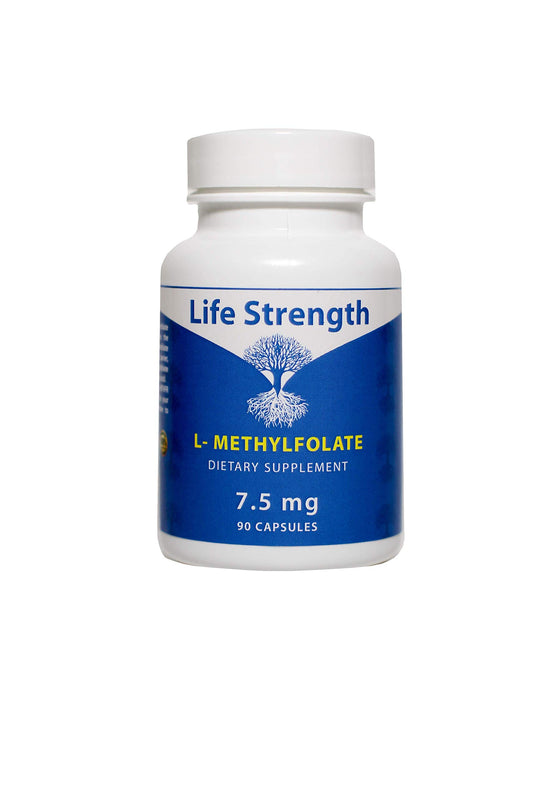LifeStrength suplemento l-metilfolato 7.5 mg frasco 90 cápsulas