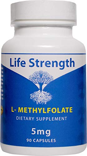 LifeStrength L-Metilfolato suplemento 5-MTHF frasco