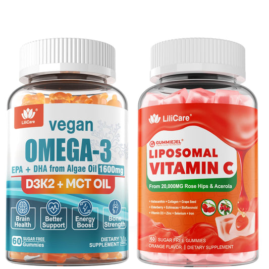 LILICARE gominolas veganas vitamina C liposomal omega 3 vegetal