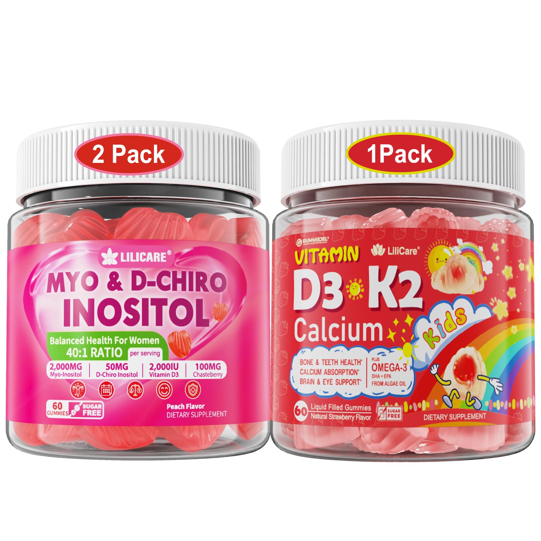 LILICARE gomitas mio-inositol y D-chiro para mujeres