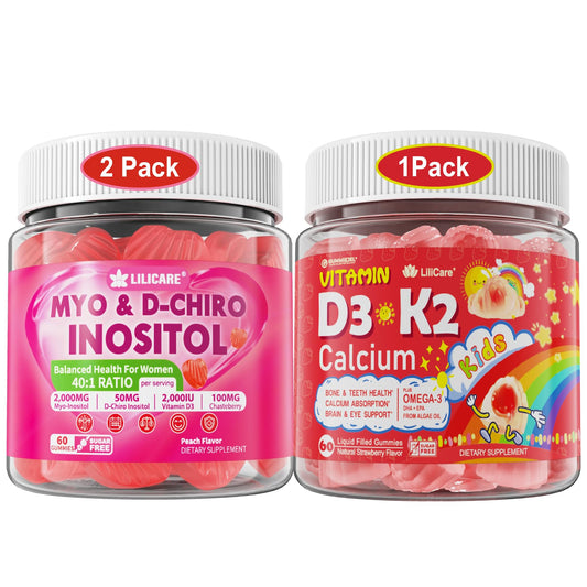LILICARE gomitas mio-inositol y D-chiro para mujeres