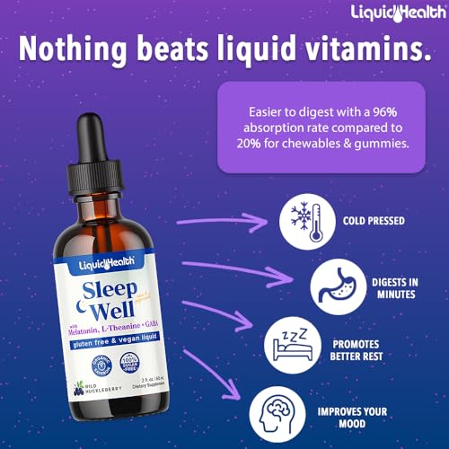 Liquid Health vitaminas líquidas para relajación concentración y sueño