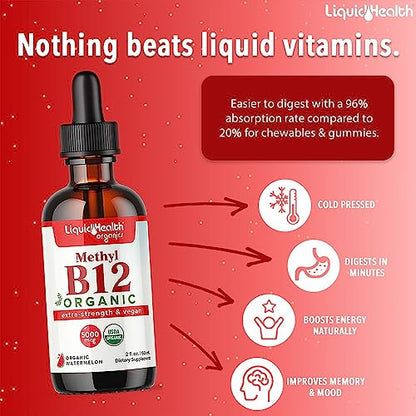 LIQUIDHEALTH vitamina b12 gotas líquidas con gotero