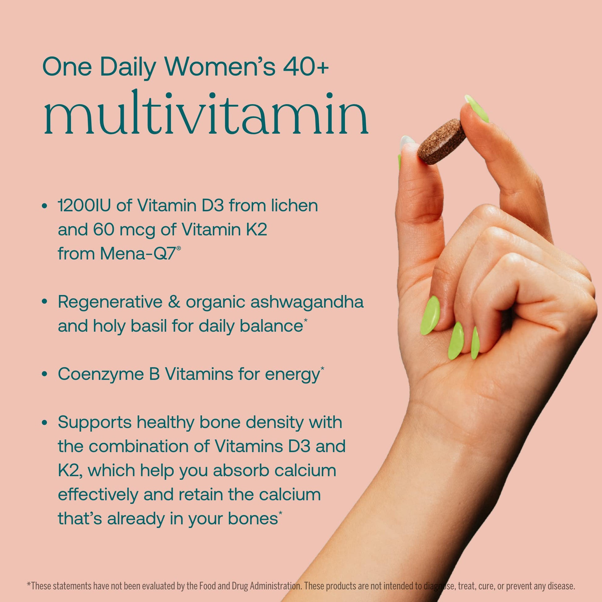 Lista de ingredientes del multivitamínico femenino True Grace