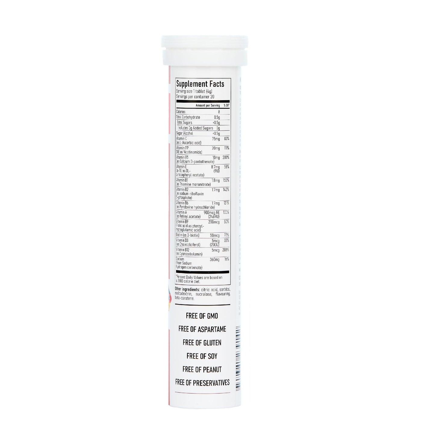 Lista nutricional multivitaminas Swiss Imports