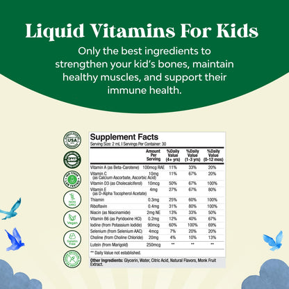 Lista de vitaminas y minerales para niños