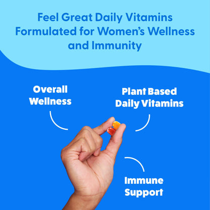 Lista de vitaminas y minerales en las gomitas multivitamínicas para mujeres.
