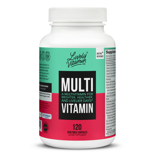 Lively Vitamin Co multivitamínico frasco colorido 120 cápsulas