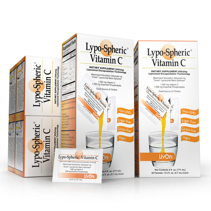 LivOn Laboratories Vitamina C Lypo-Spheric 180 sobres paquete