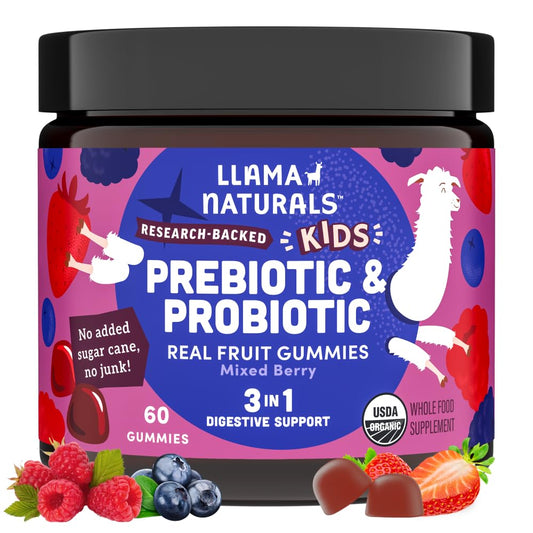 Llama Naturals gummies probióticos y prebióticos niños