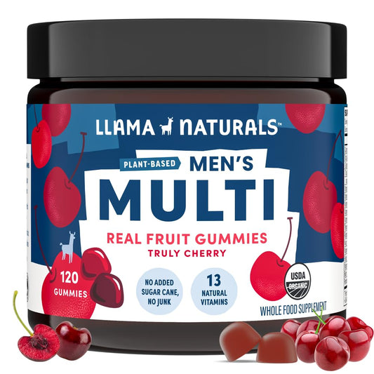 Llama Naturals multivitamínico gomitas cereza para hombres
