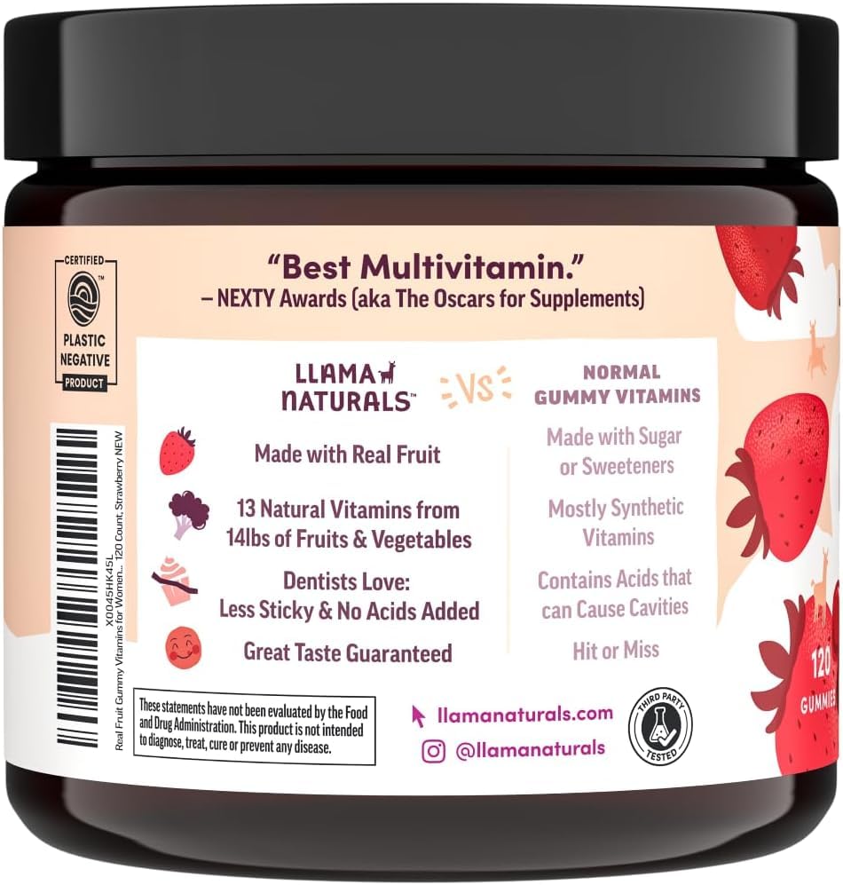 Uso diario gomitas Llama Naturals para mujeres