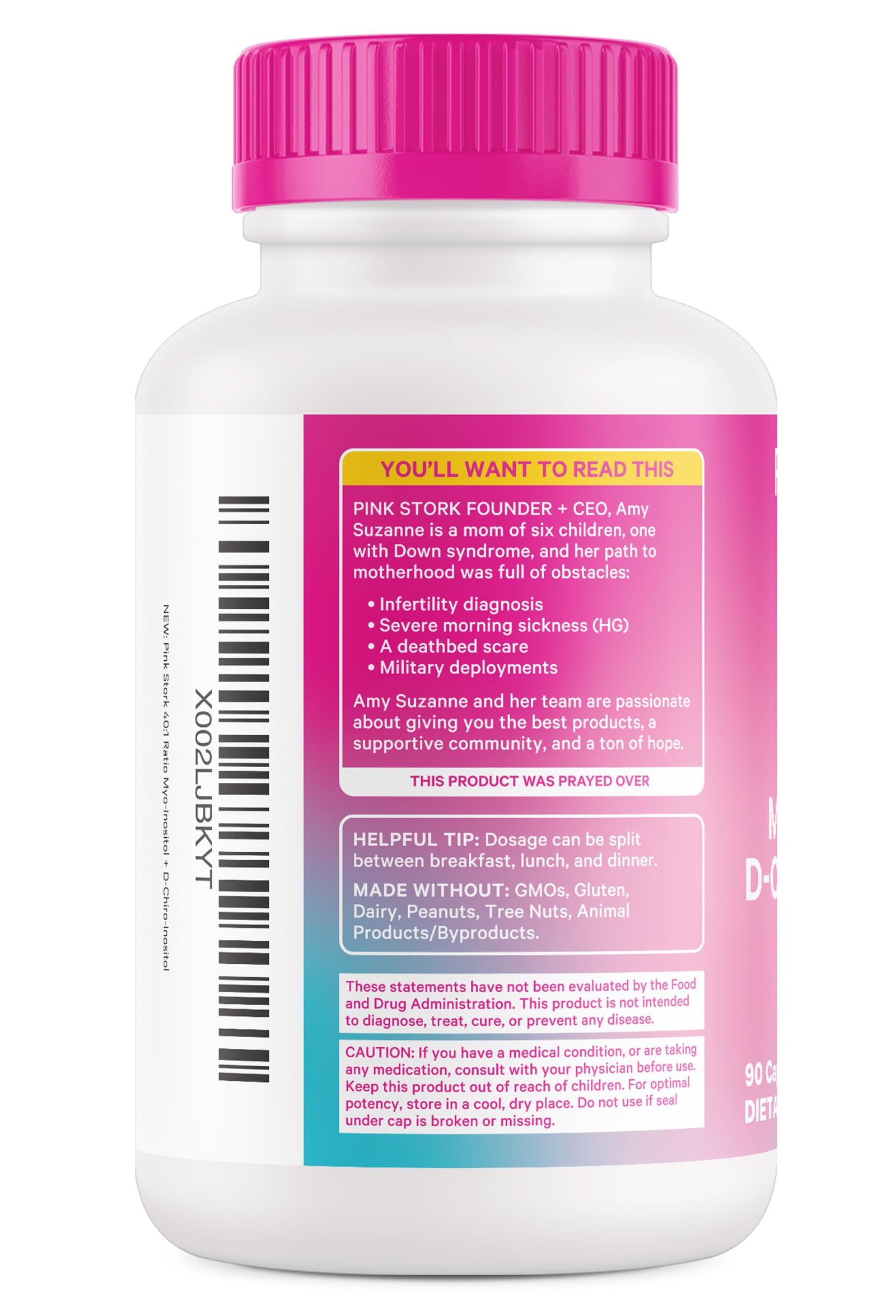 Logo y marca Pink Stork producto inositol mujeres