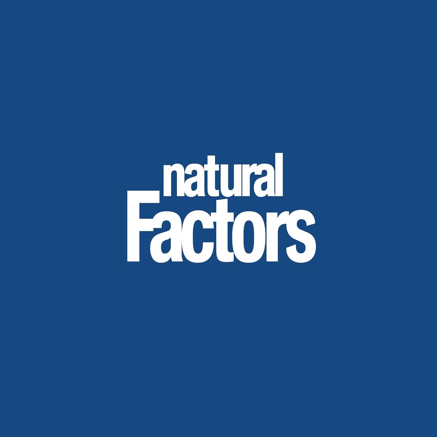 Logo de la marca natural factors para suplementos