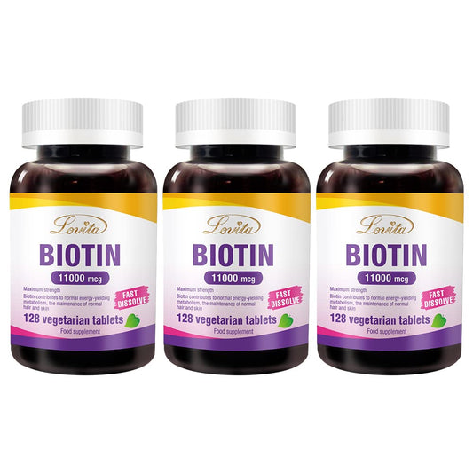 Lovita biotina máxima potencia 11000mcg tabletas veganas