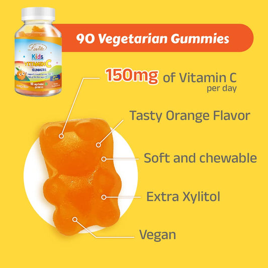 Lovita gomitas vitamina c xilitol sabor naranja natural niños