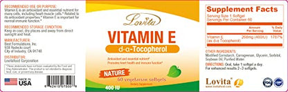 Lovita suplemento vitamina e vegano