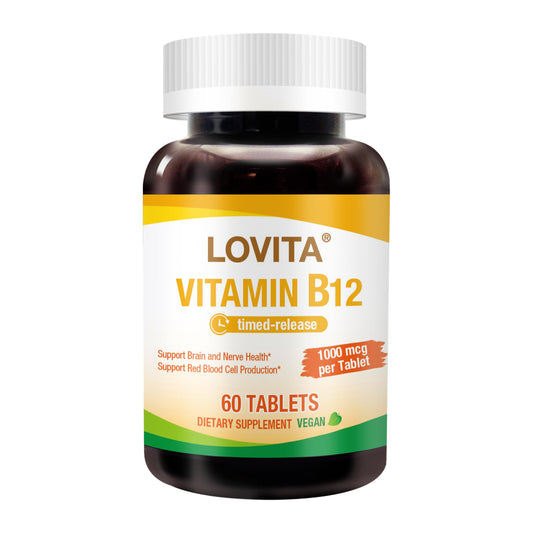 Lovita vitamina B12 1000 mcg tabletas vegetarianas compra