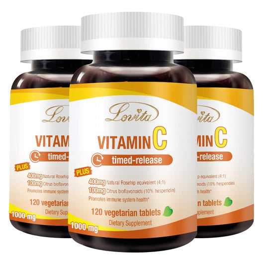 Lovita Vitamina C 120 tabletas vegetales liberación prolongada