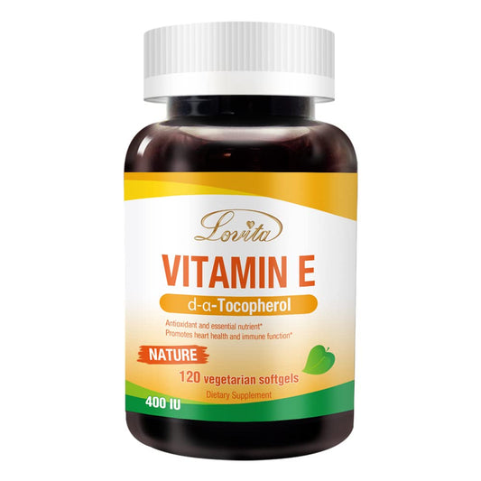 Lovita Vitamina E 400 IU cápsulas vegetarianas paquete clásico