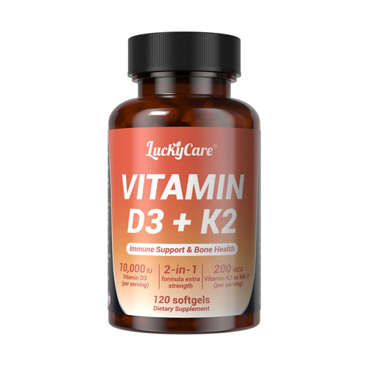 Luckycare softgels vitamina d3 k2 aceite de coco para salud