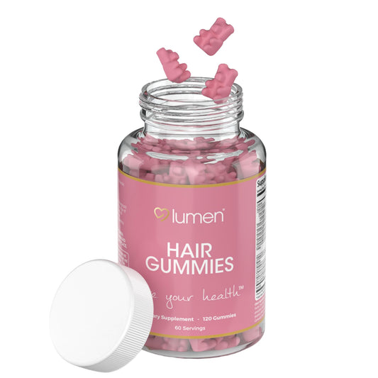 Botella de gomitas Lumen Naturals para cabello mujer