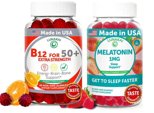 Paquete gomitas Lunakai vitamina B12 y melatonina 60 unidades