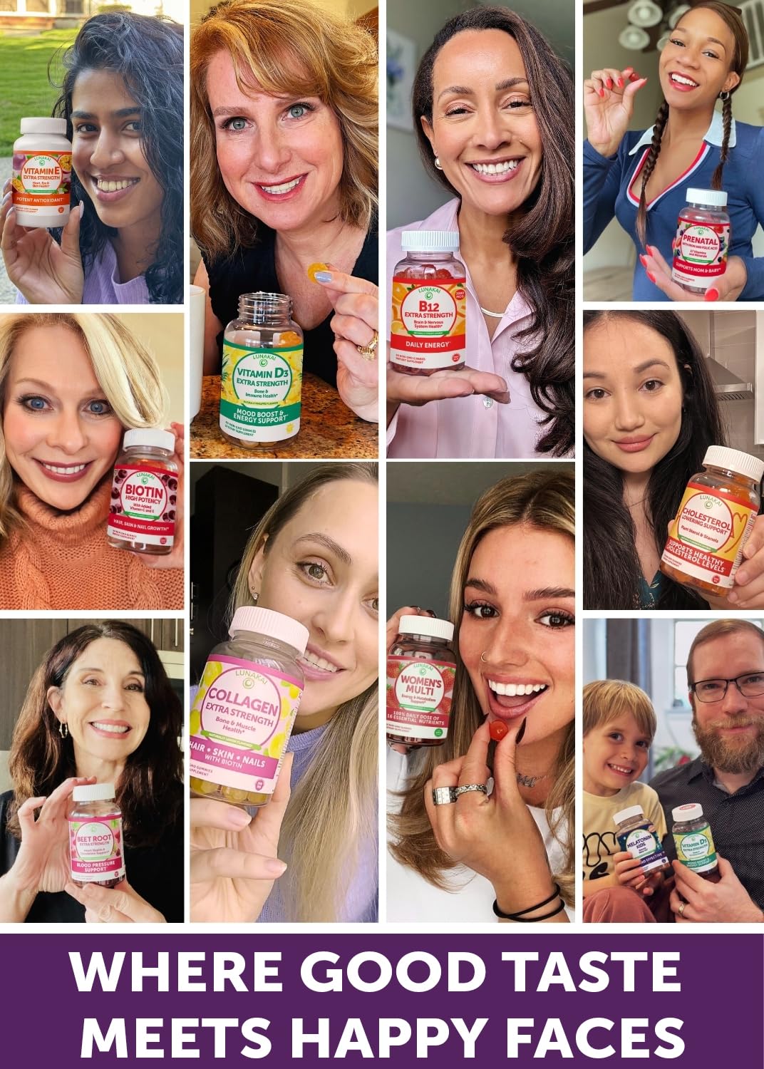 Lunakai multivitaminas en gomitas formuladas para mujeres 50+