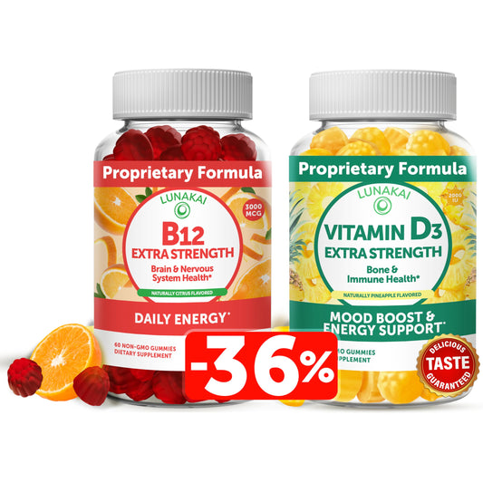 Lunakai gomitas vitamina d3 y b12 frasco