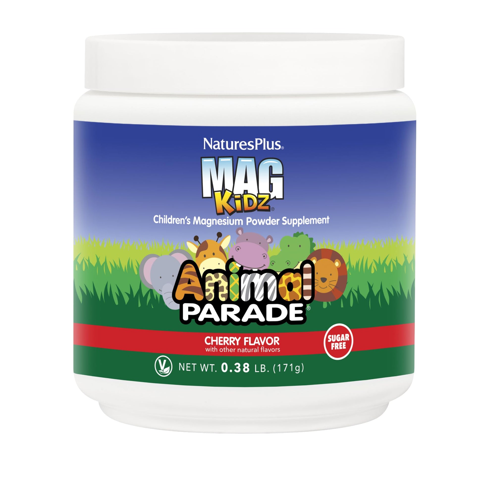 Suplemento magnesio para niños MagKidz sabor cereza polvo