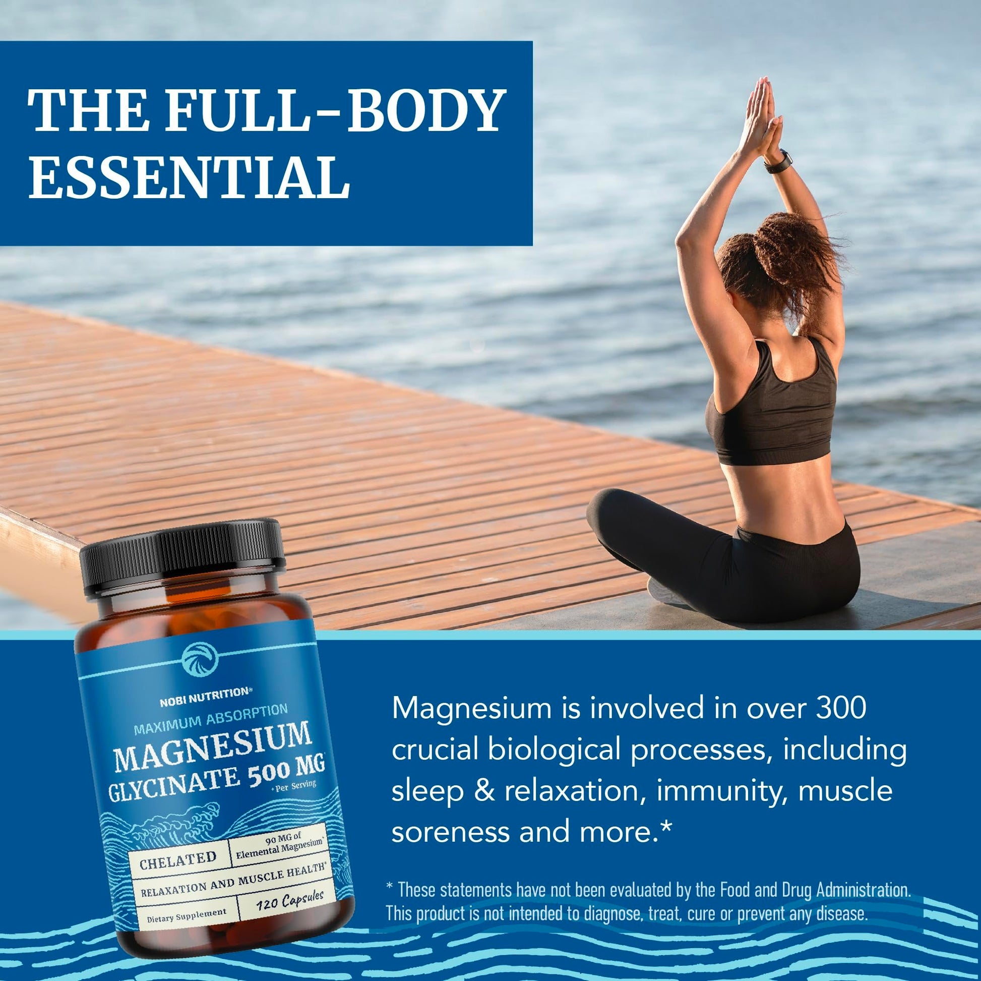 Cápsulas de magnesio glicinato en frasco