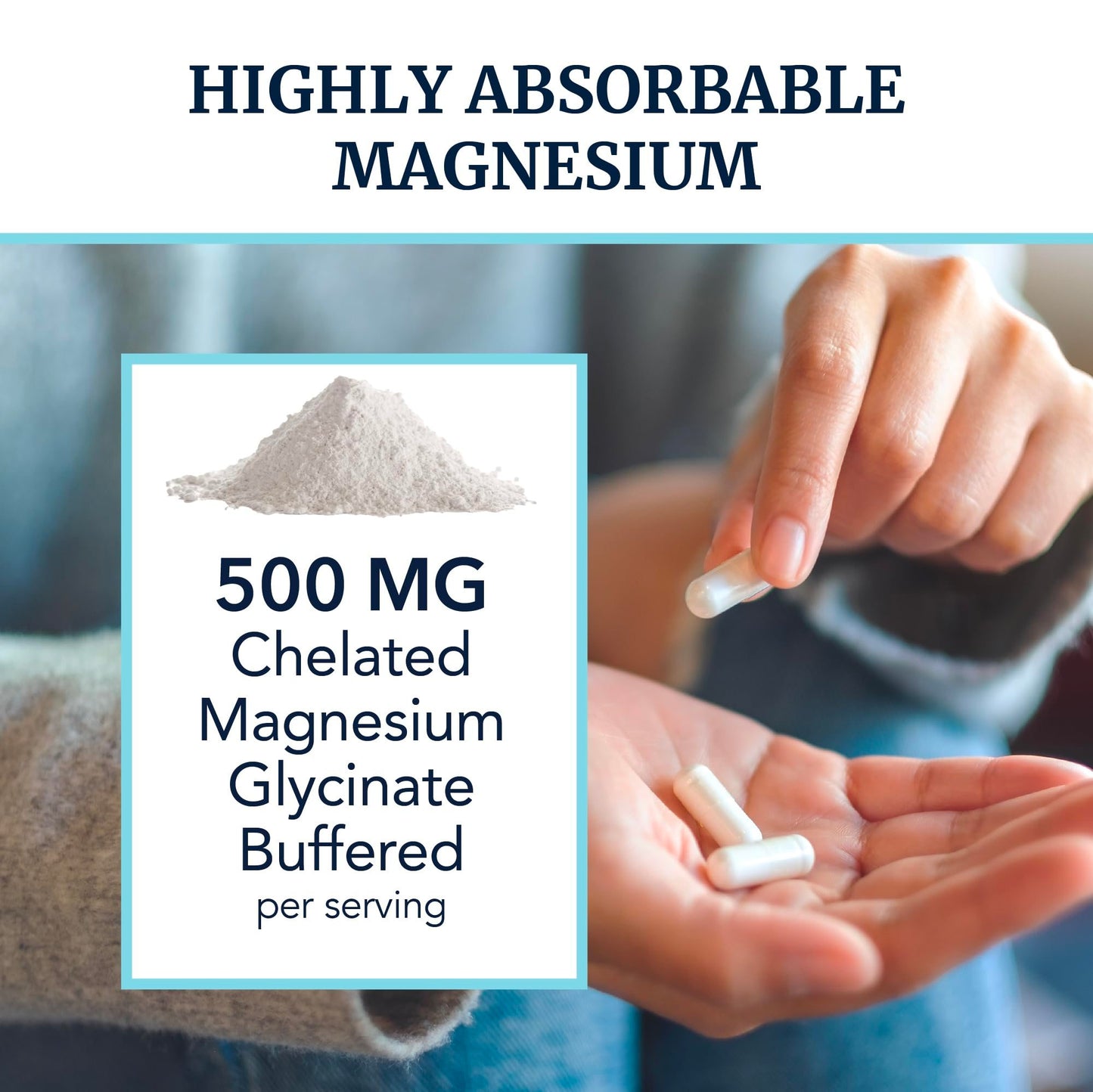 Etiqueta del Magnesio Glycinato 500 mg