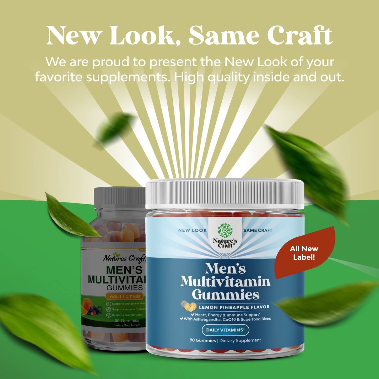 hombre sosteniendo gomita multivitamínica