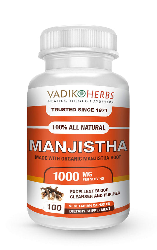 Manjistha en cápsulas vegetales de Vadik Herbs