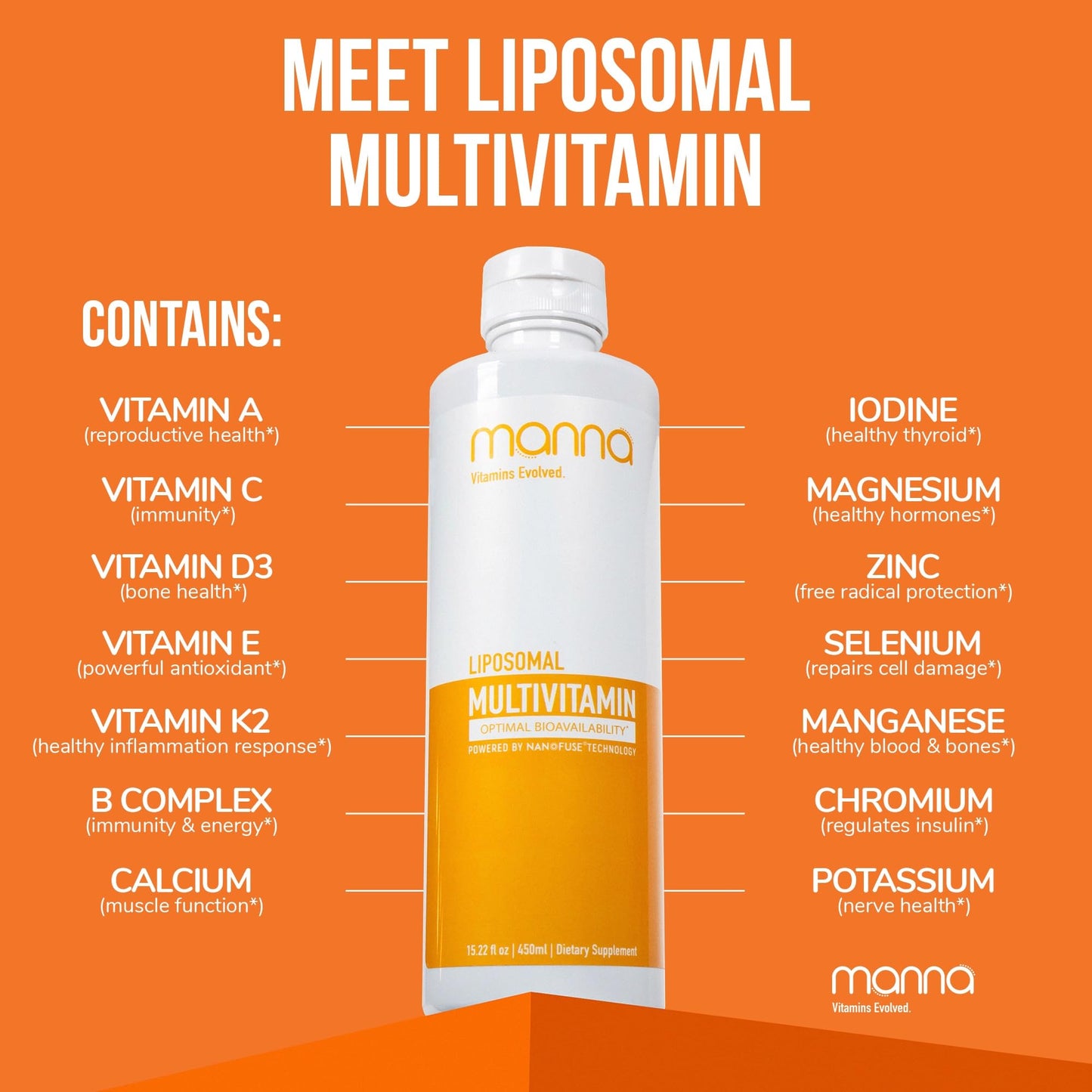 Manna ingredientes multivitamínicos destacados