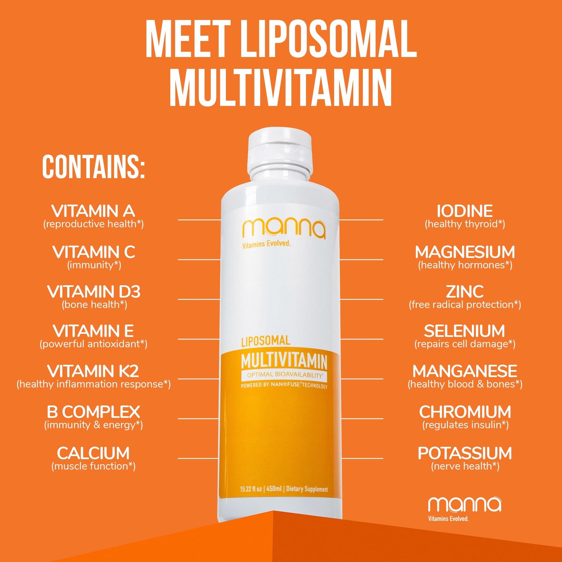 Manna ingredientes multivitamínicos destacados