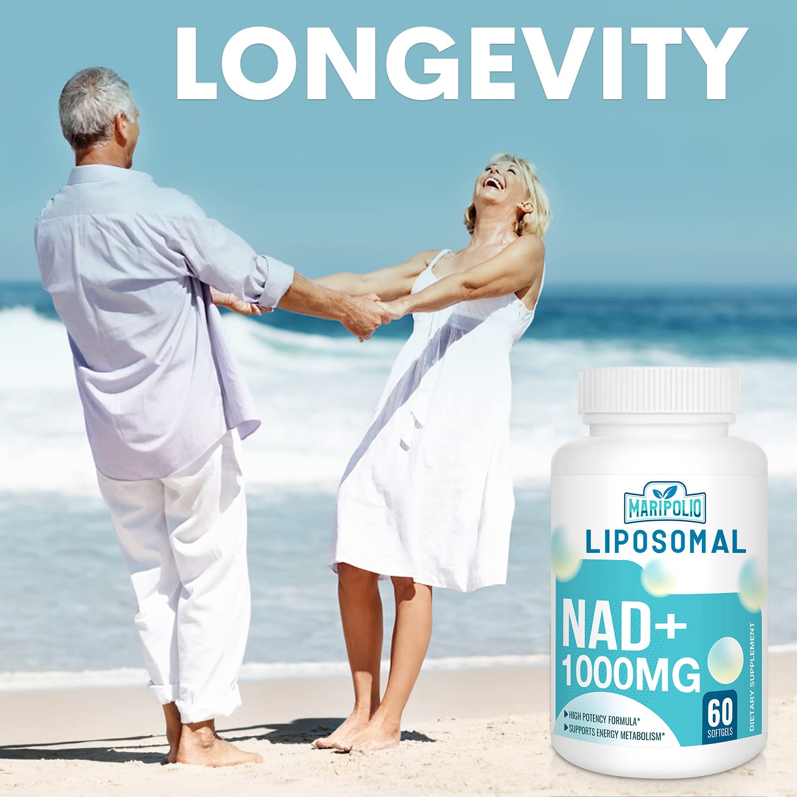Maripolio NAD+ suplemento para mejorar producción ATP y energía
