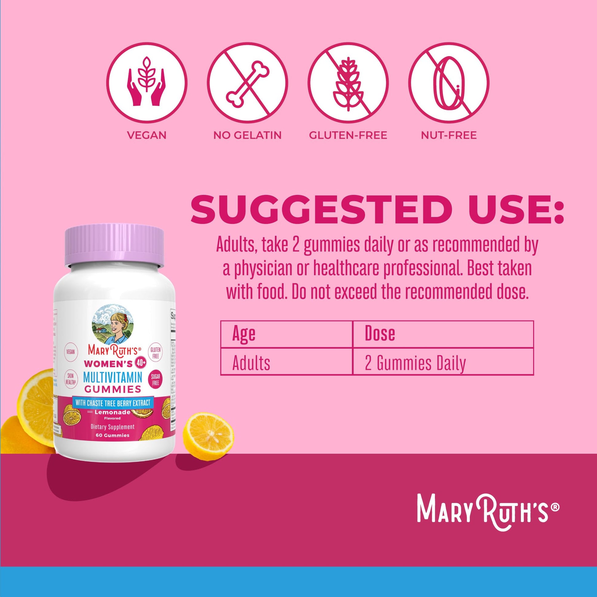 Uso recomendado MaryRuth Organics gomitas multivitaminas