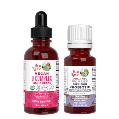 MaryRuth Organics gotas probióticas para estrés y cognición para mujeres