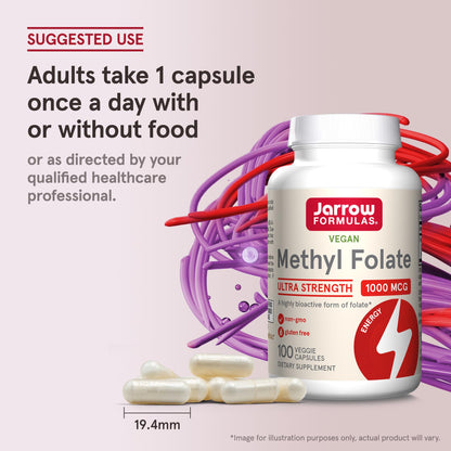 Máscara con cápsulas Jarrow Formulas metilfolato